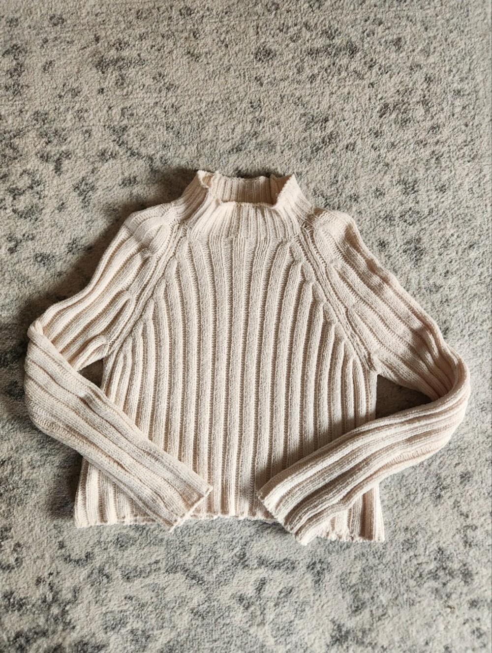 American Eagle Cream Mock Neck Sweater